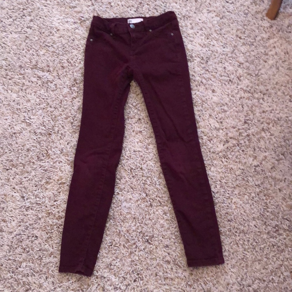 Maroon jeans
